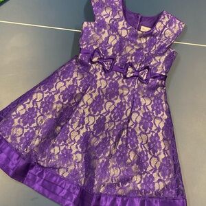 Jona Michelle party dress girls size 5 purple and metallic nwot